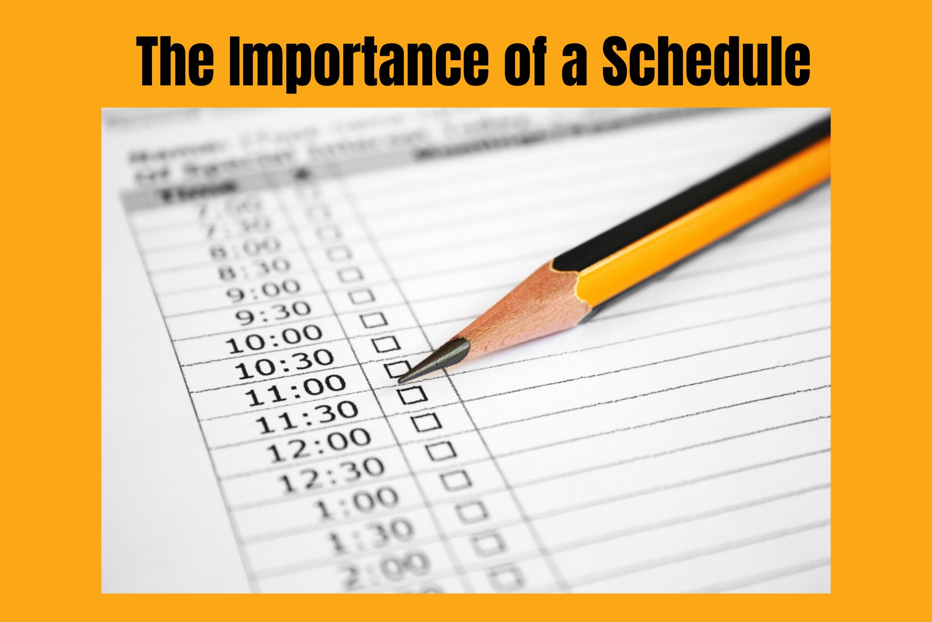 The Importance of a Schedule - Global Student Network